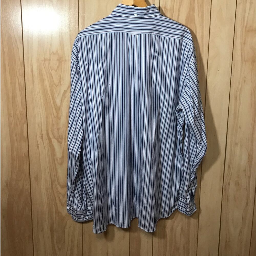 Faconnable Classique Striped Collared Long Sleeve… - image 2